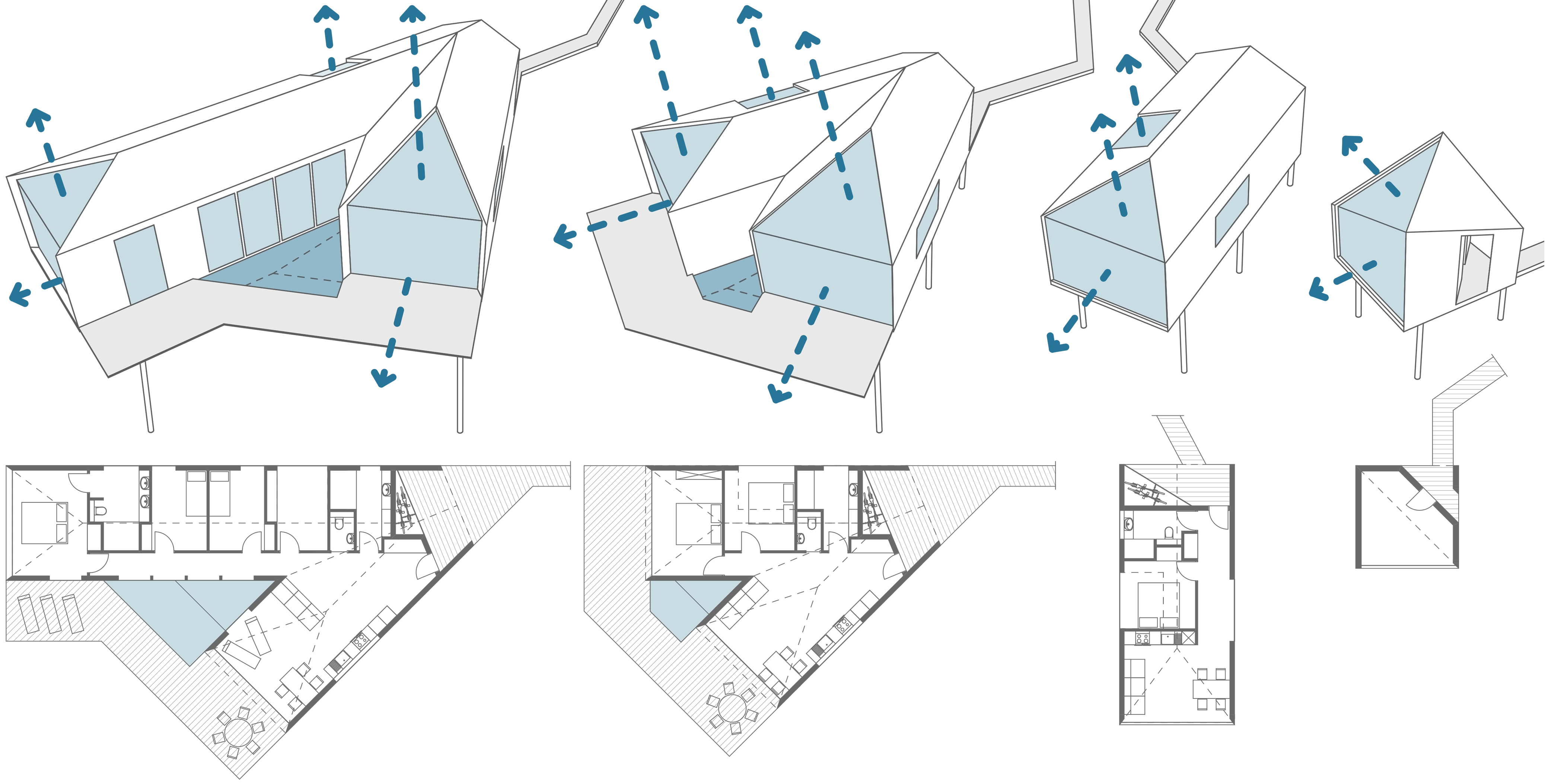 Design diagram 6 for Observatory houses, Roccascalegna, Italy.